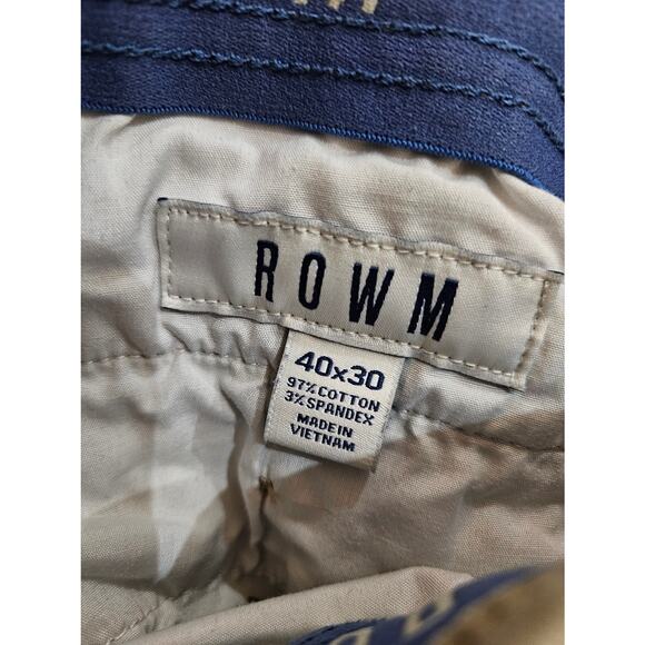 ROWM Khaki Pants Size 40x30 Great Condition! Rowm - Picture 3 of 5